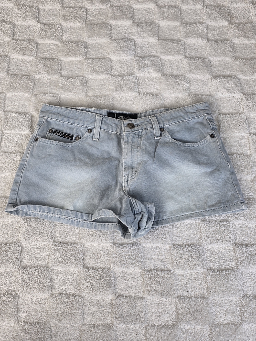 Vintage l.e.i. Jeans Jean Shorts Light Blue Wash Size 5 EUC